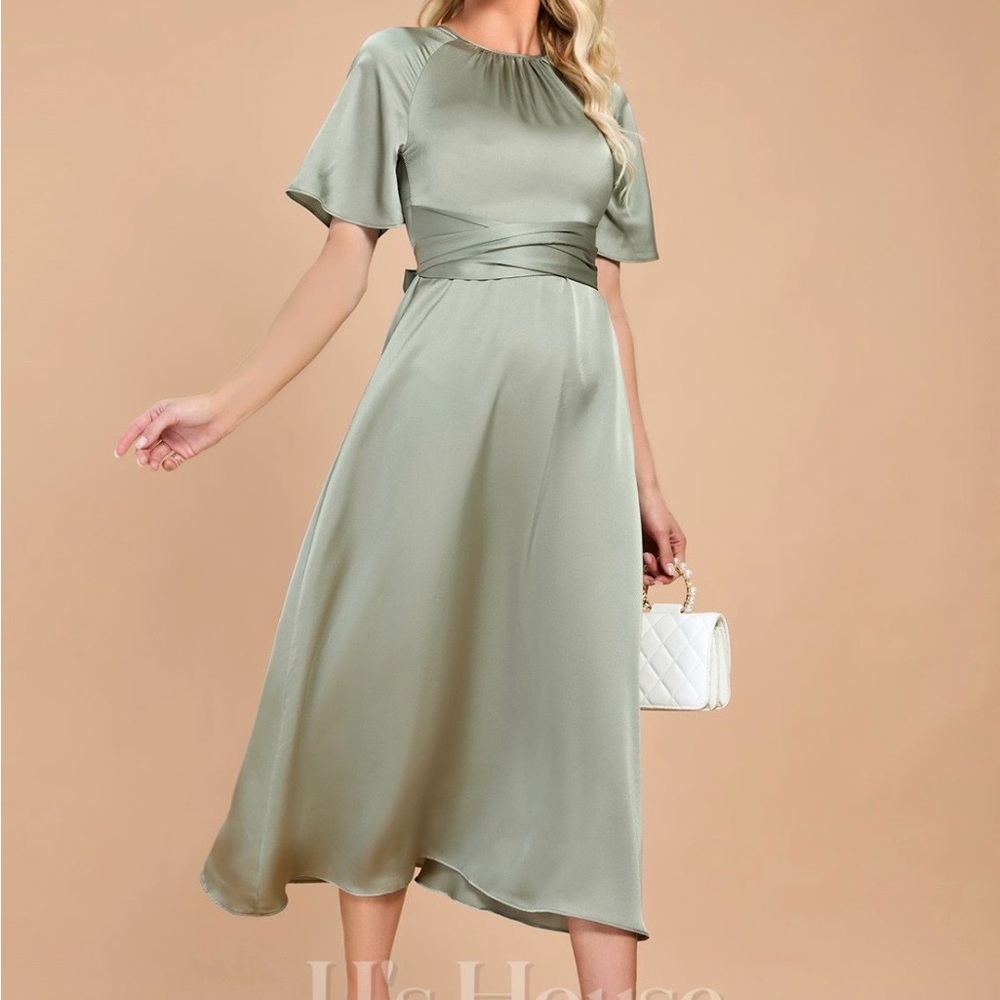 JJs House Elegant Green Midi Dress